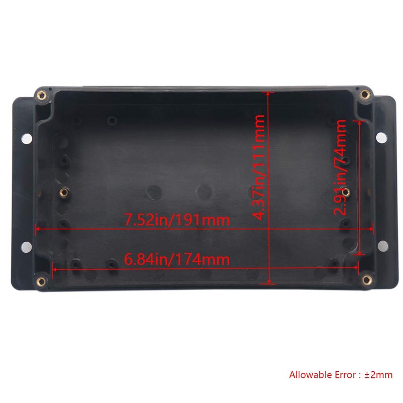 Raculety Project Box IP65 Waterproof Junction Box ABS Plastic Electrical Boxes DIY Electronic Project Case Power Enclosure with Fixed Ear 7.87 x 4.72 x 2.95 inch (200x120x75mm) - Image 3